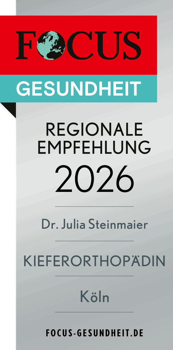 FOCUS Gesundheit – Regionale Empfehlung 2026: Dr. Julia Steinmaier, Kieferorthopädin Köln